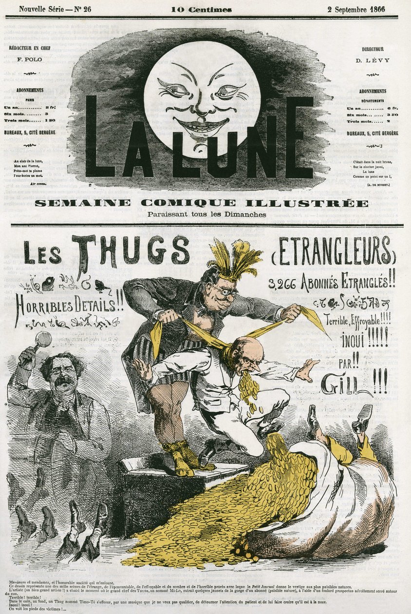 Caricature des "Thugs", un culte d