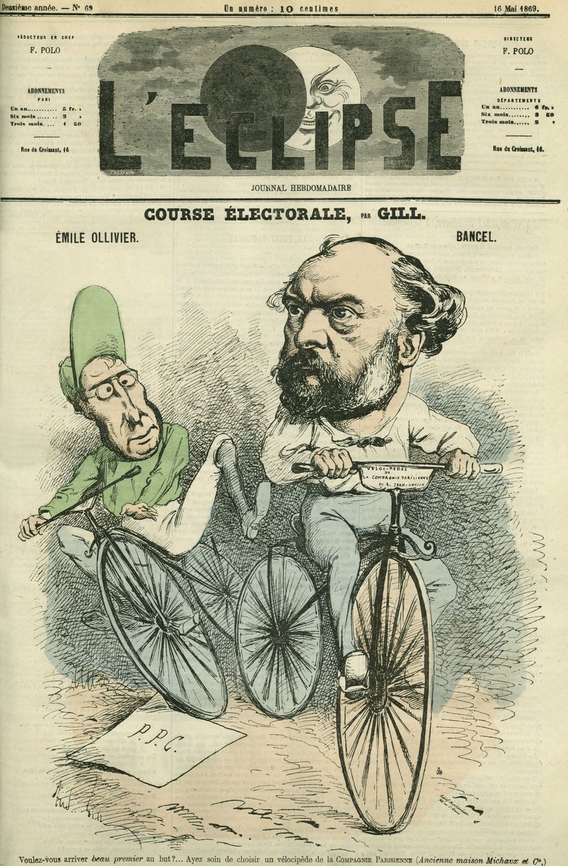 Émile Ollivier (1825-1913), homme politique français et Bancel. Couverture dans « L