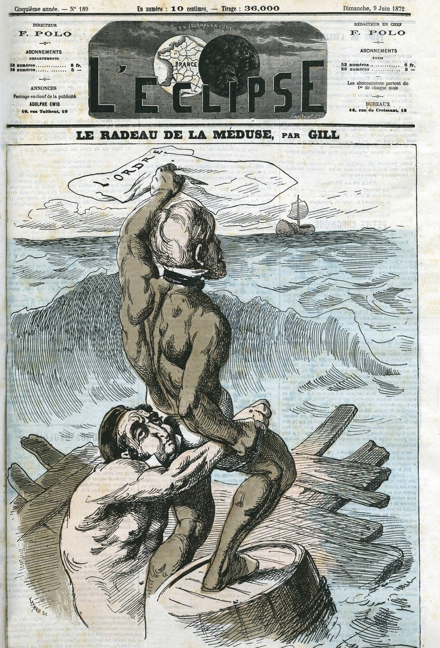 Eugène Rouher (1814-1884) et Clément Duvernois (1836-1879), politiciens français. Couverture de "L