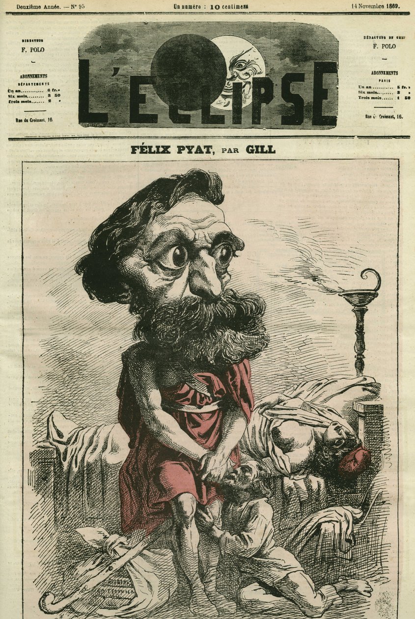 Félix Pyat (1810-1889), avocat, homme de lettres et homme politique français. Couverture dans "L
