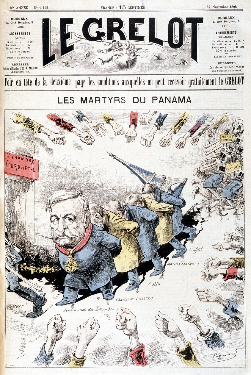 Ferdinand de Lesseps - par Gill, dans « Les Hommes d