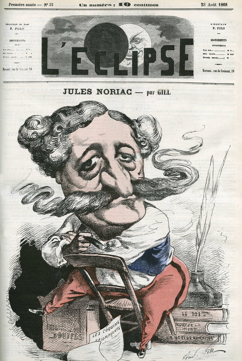 Jules Noriac (1827-1882), écrivain, critique et journaliste français - Andre Gill