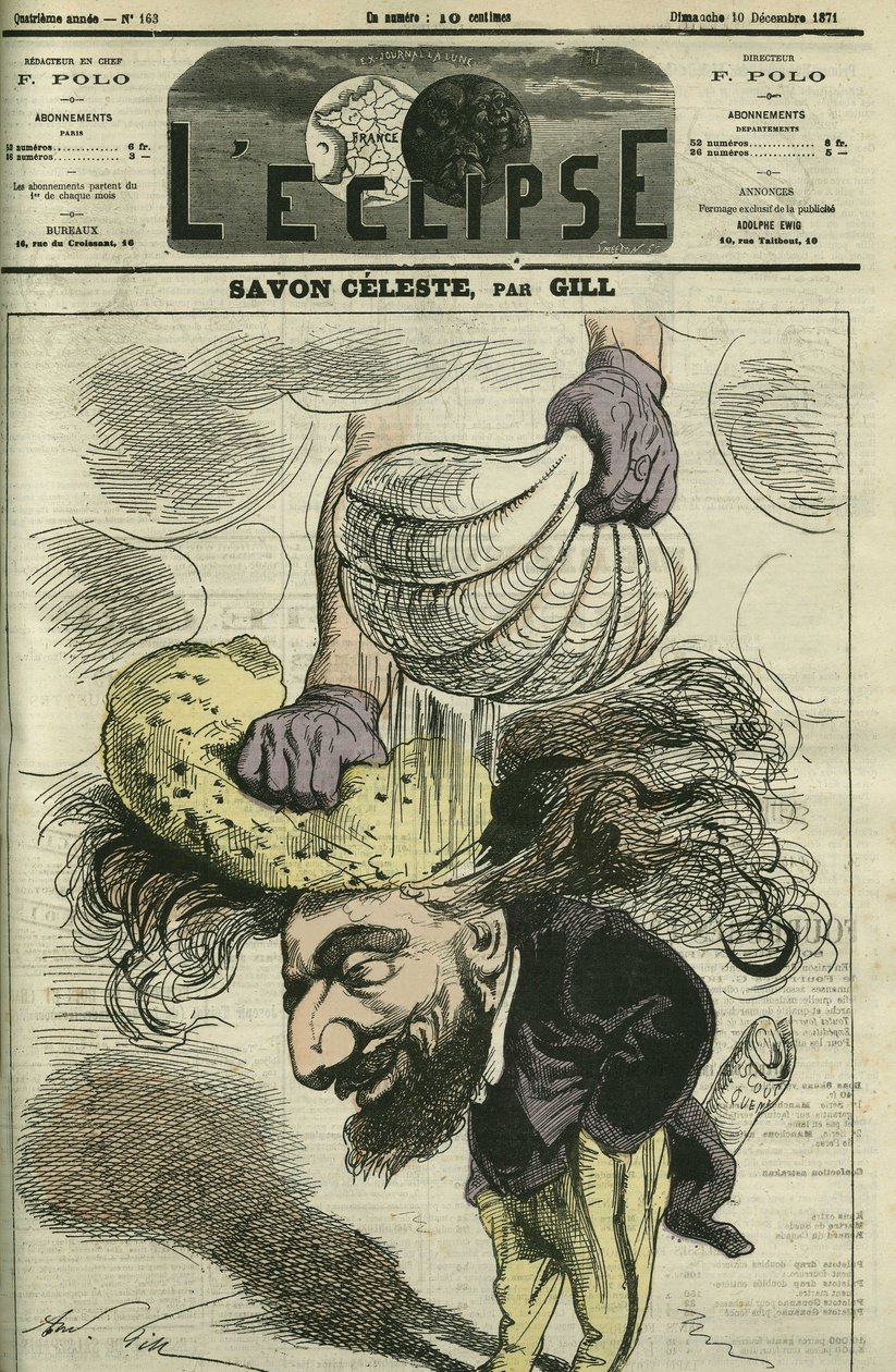 Léon Gambetta (1838-1882), homme politique français. Couverture dans L