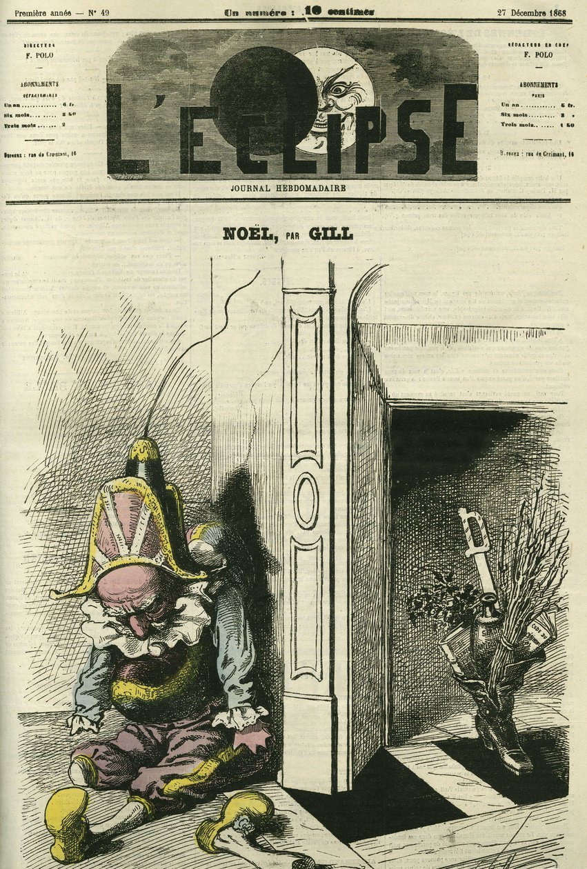 Noël par Gill. Couverture dans « L