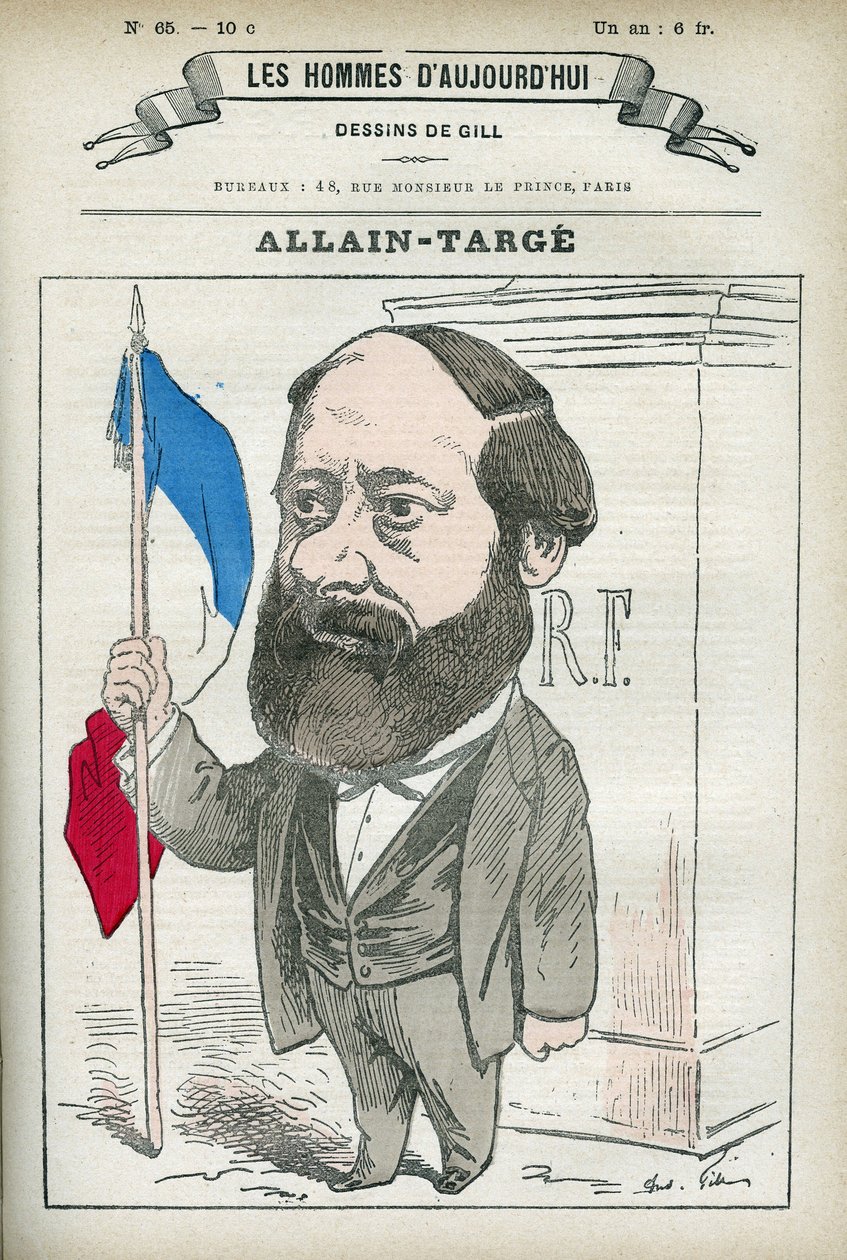 Portrait de François Allain-Targé (1832-1902), avocat, magistrat, journaliste et homme politique français, il fut ministre de l