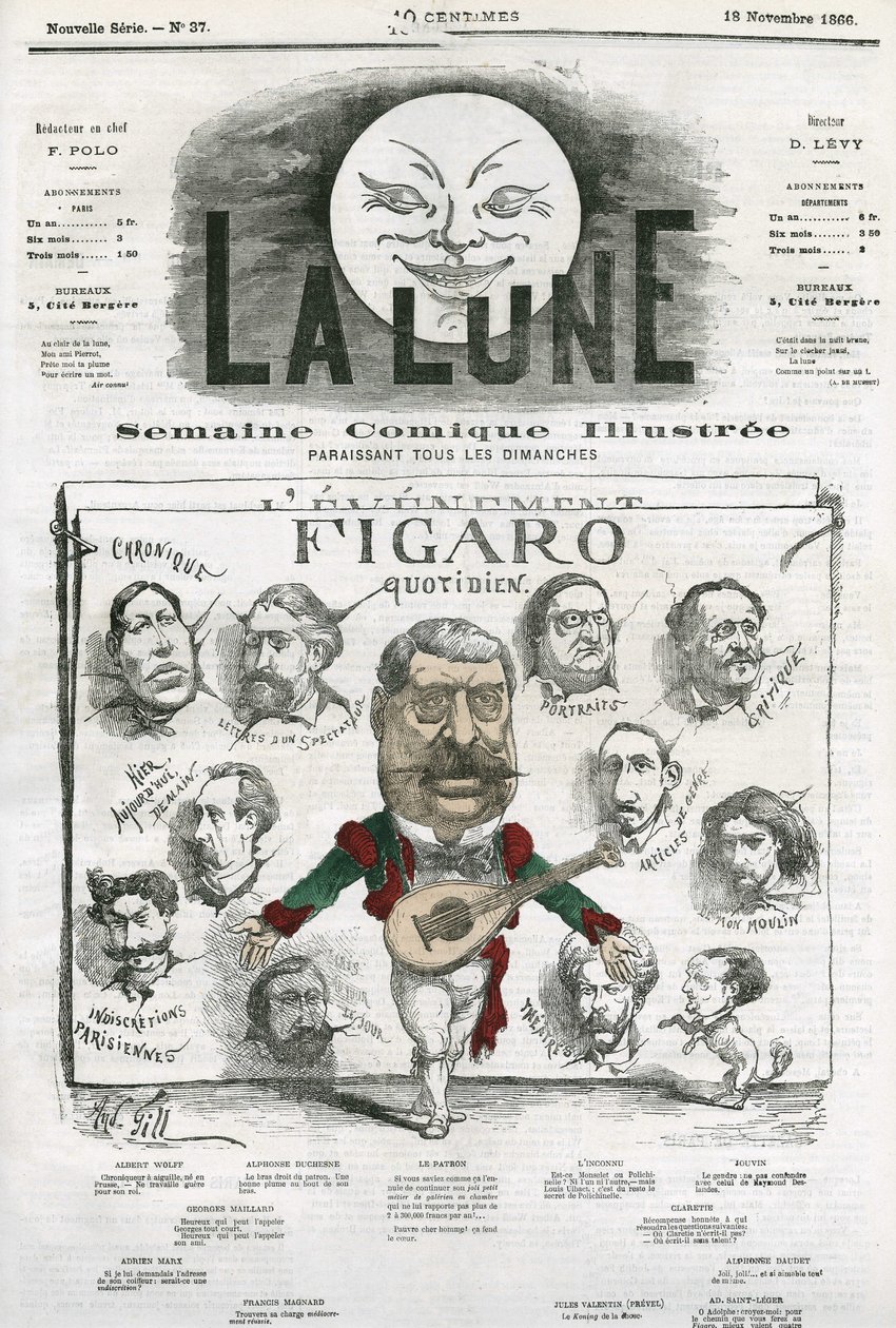 Portrait des journalistes du « Figaro Quotidien » - Andre Gill