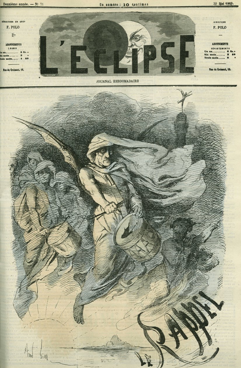 Le Rappel, illustration de la chanson de Paul Mahalin (1838-1899). Couverture dans « L