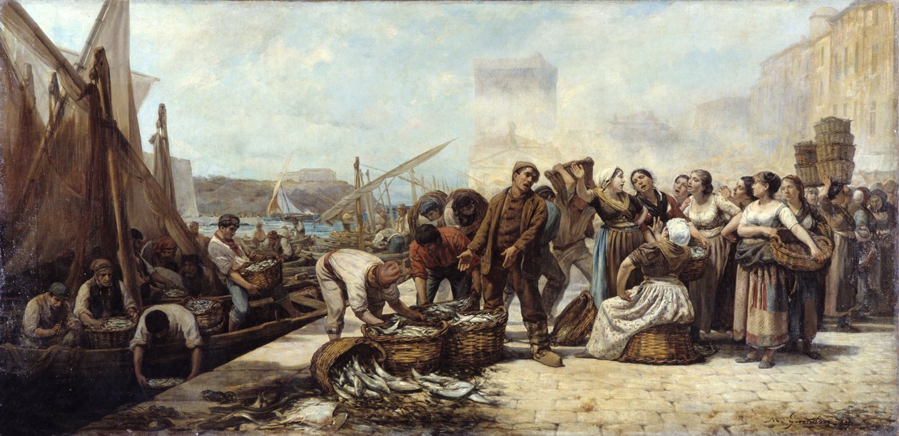 Arrivée des pêcheurs au Vieux-Port de Marseille - Andre Marius Guindon