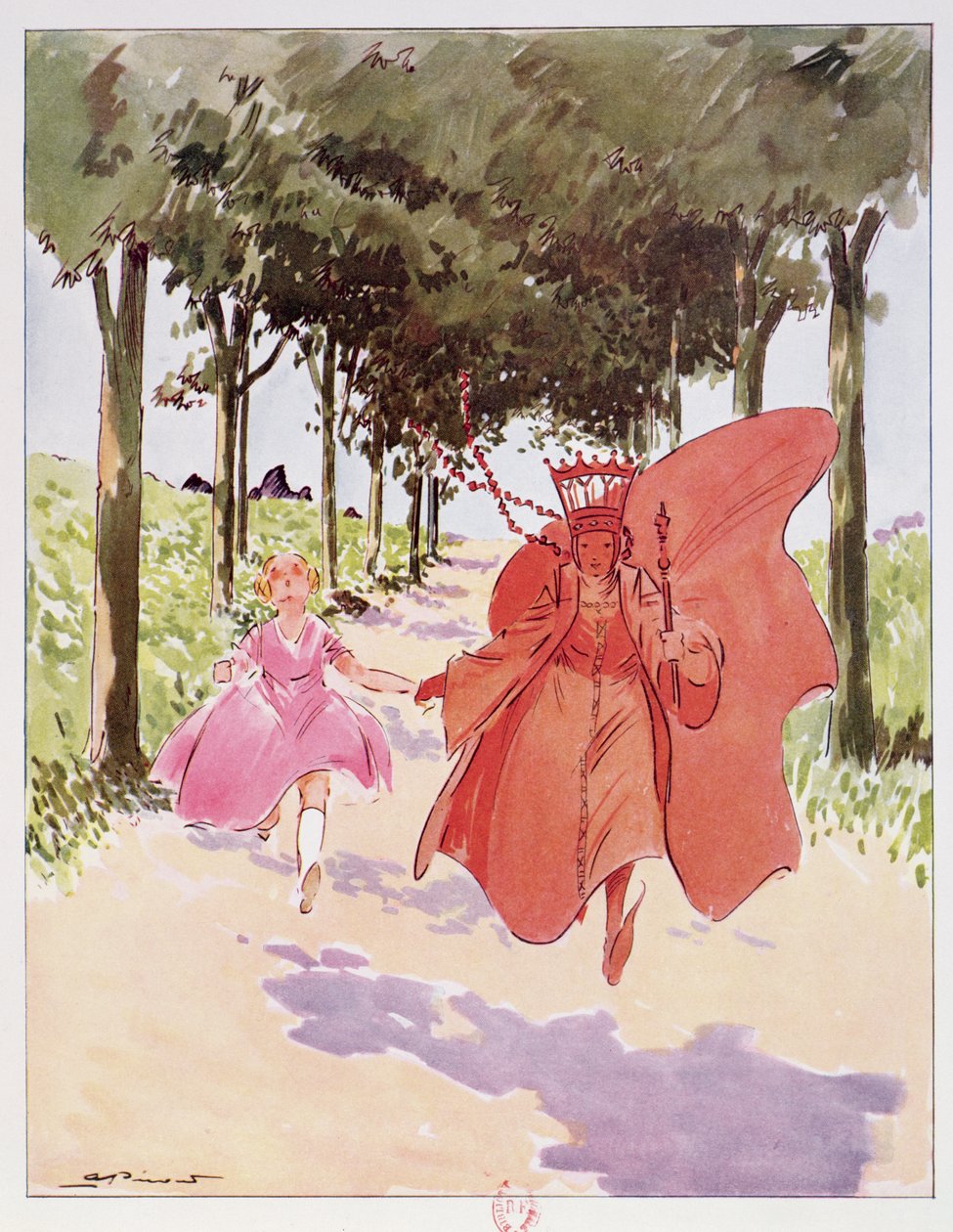Alice et la Reine Rouge, illustration de 