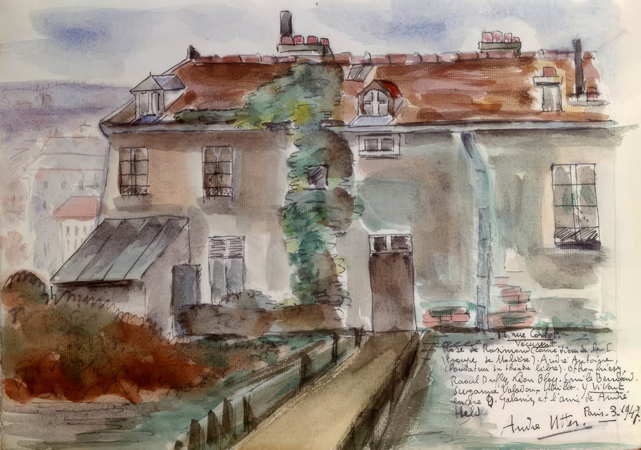 Paris, Maison 12 Rue Cortot - Andre Utter