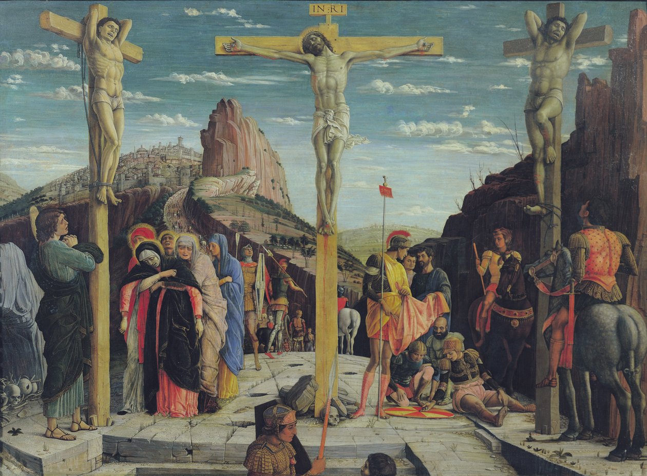 Calvaire, panneau central de la prédelle du retable de Saint Zénon de Vérone, 1456-60 - Andrea Mantegna