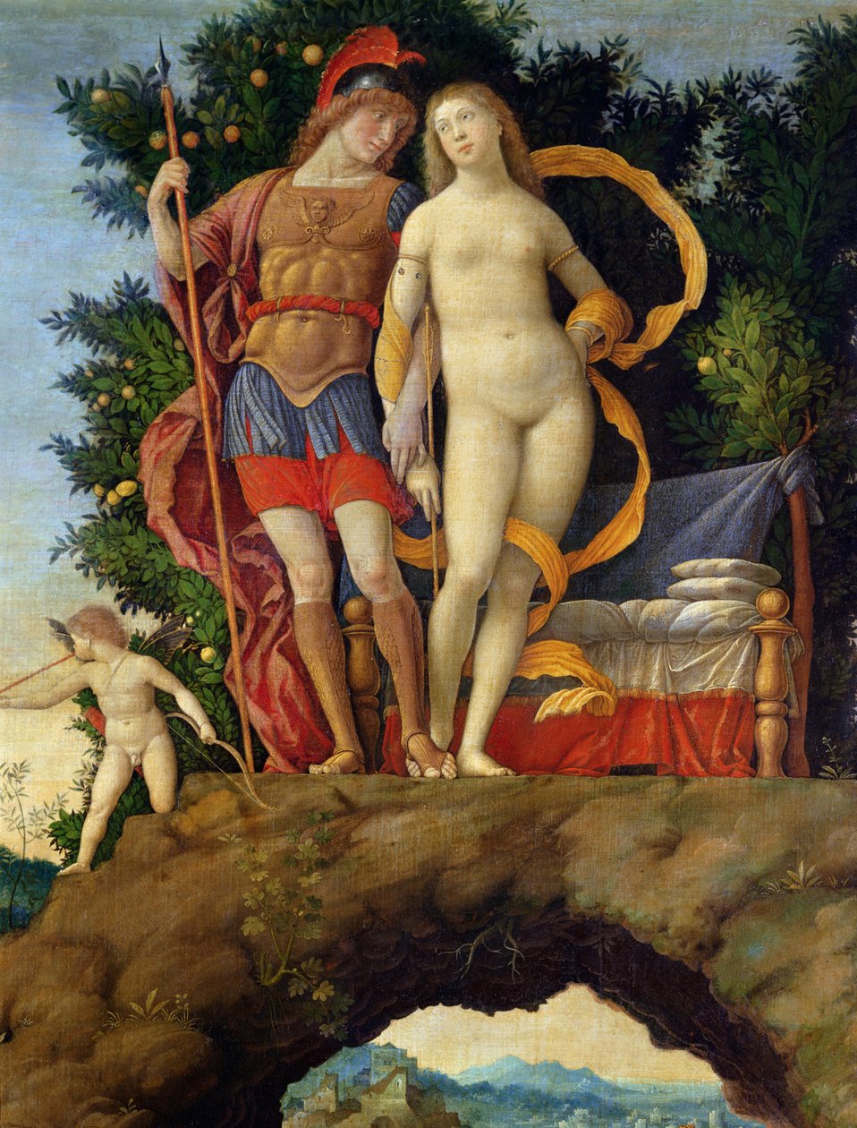 Le Parnasse, détail de Vénus et Mars - Andrea Mantegna