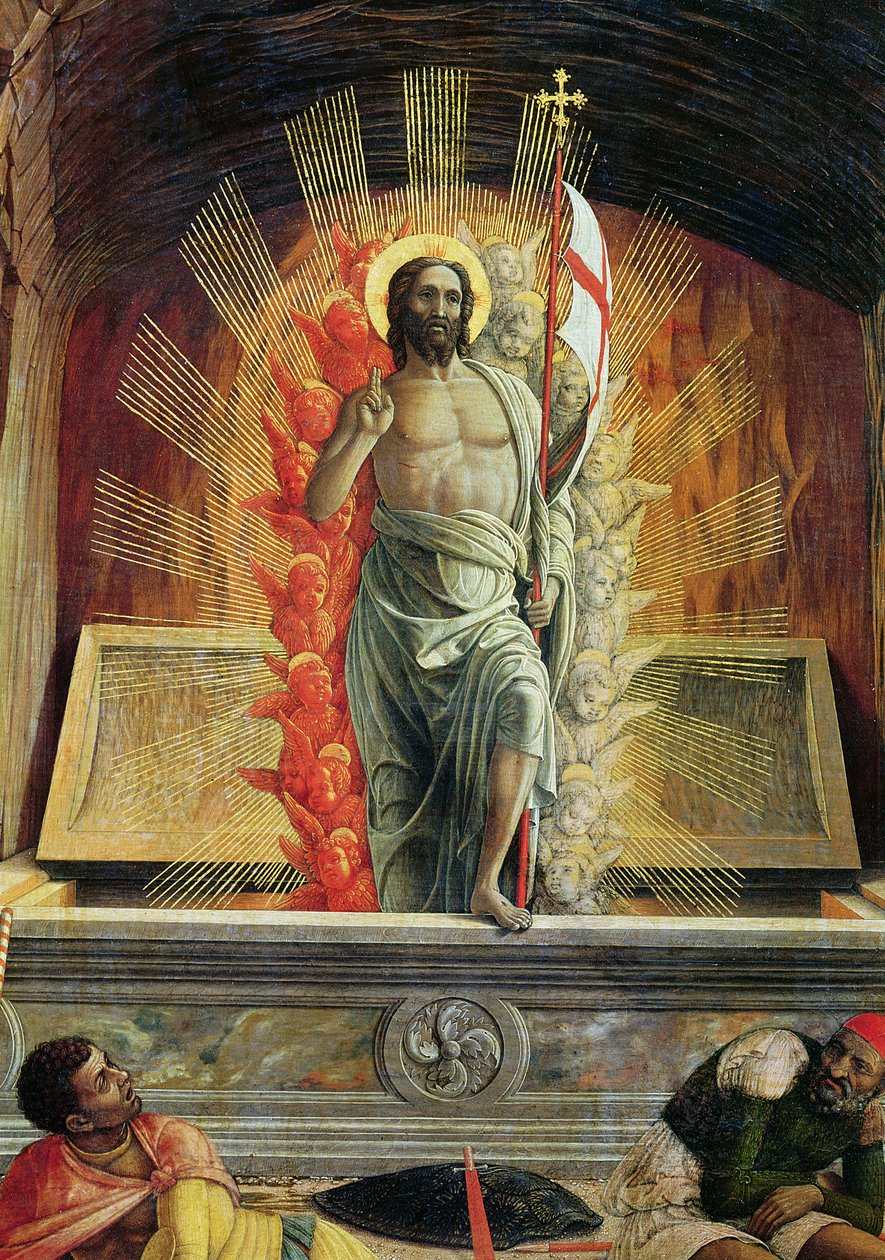 La Résurrection, panneau de prédelle droit du Retable de Saint Zénon de Vérone, 1456-60 (détail) - Andrea Mantegna