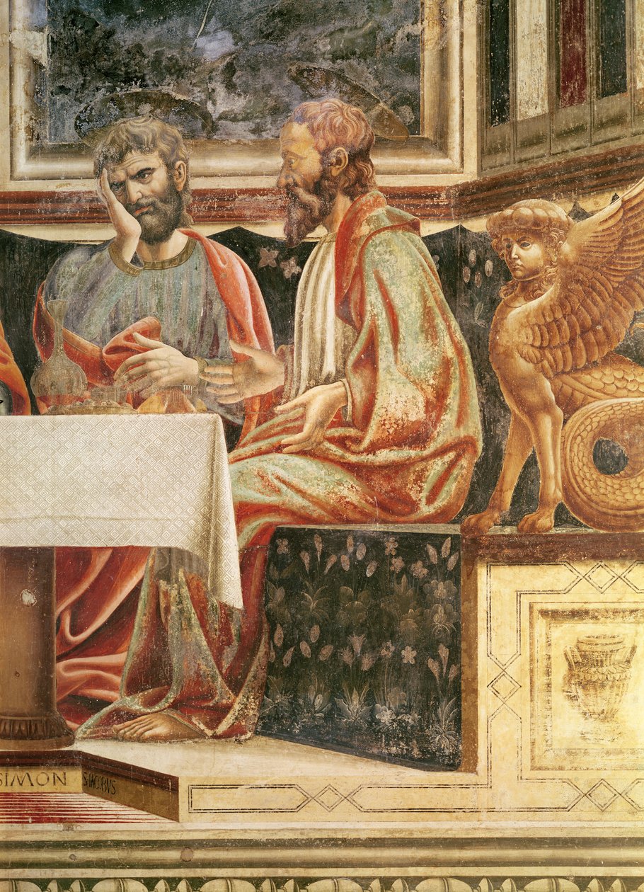 La Cène, détail de Saint Jacques le Mineur et Saint Simon, vers 1447 (détail) - Andrea del Castagno