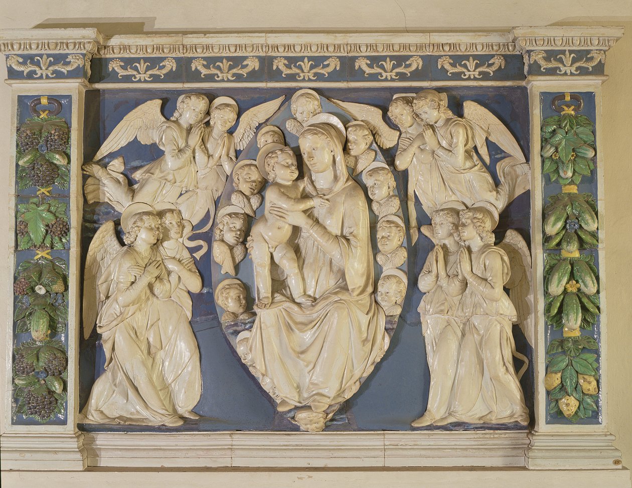 Madonna avec enfant et anges - Andrea Della Robbia