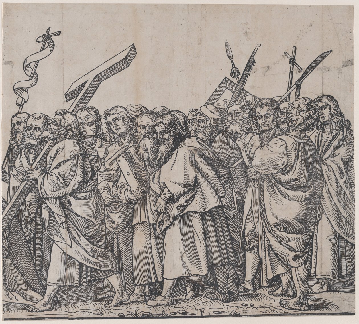 Section F : Saints tenant des croix, des livres et des armes, du Triomphe du Christ, 1836 - Andrea Andreani