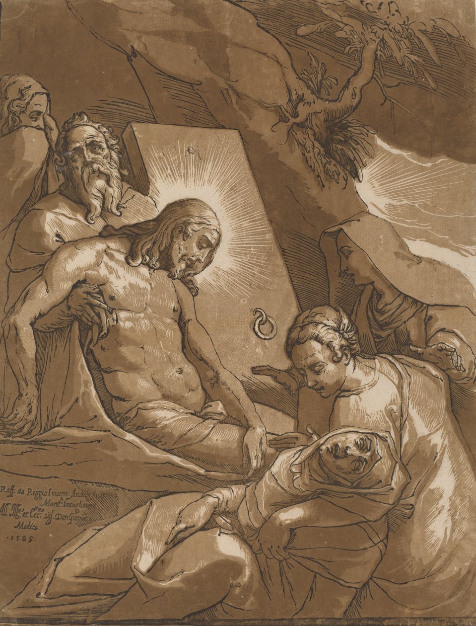 La Mise au tombeau, 1585 - Andrea Andreani