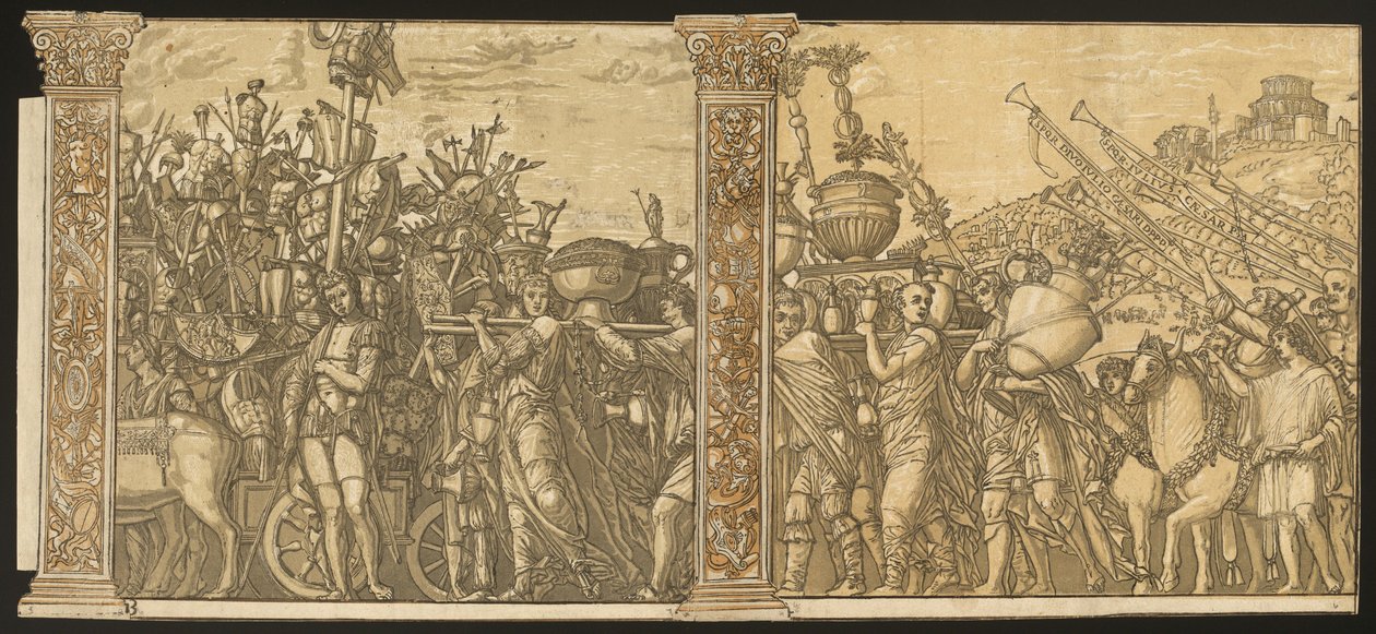 Le Triomphe de Jules César [n°3 et 4 plus 2 colonnes], 1599 - Andrea Andreani