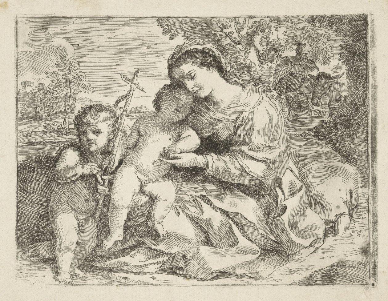 Sainte Famille avec le jeune Jean-Baptiste - Andrea Camassei