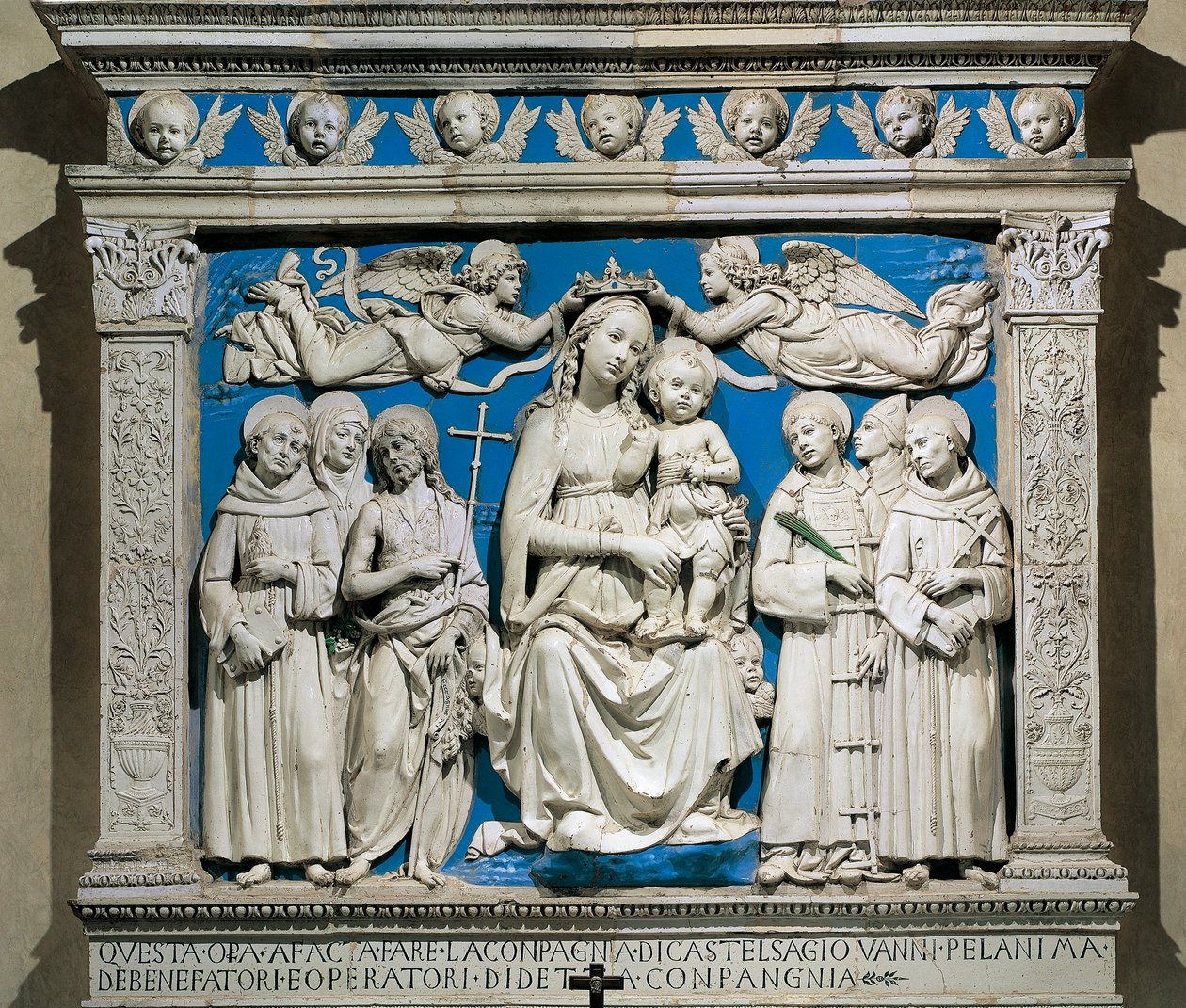 Madone et Enfant avec Saints, Chapelle Médicis, Église de Santa Croce, Florence, Italie - Andrea Della Robbia