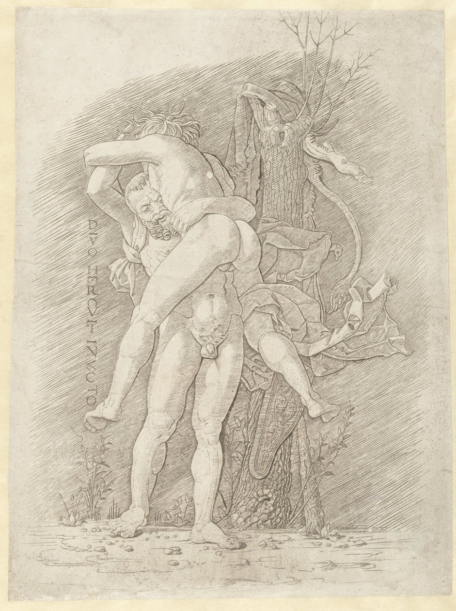 Hercule et Antée - Andrea Mantegna (school of)