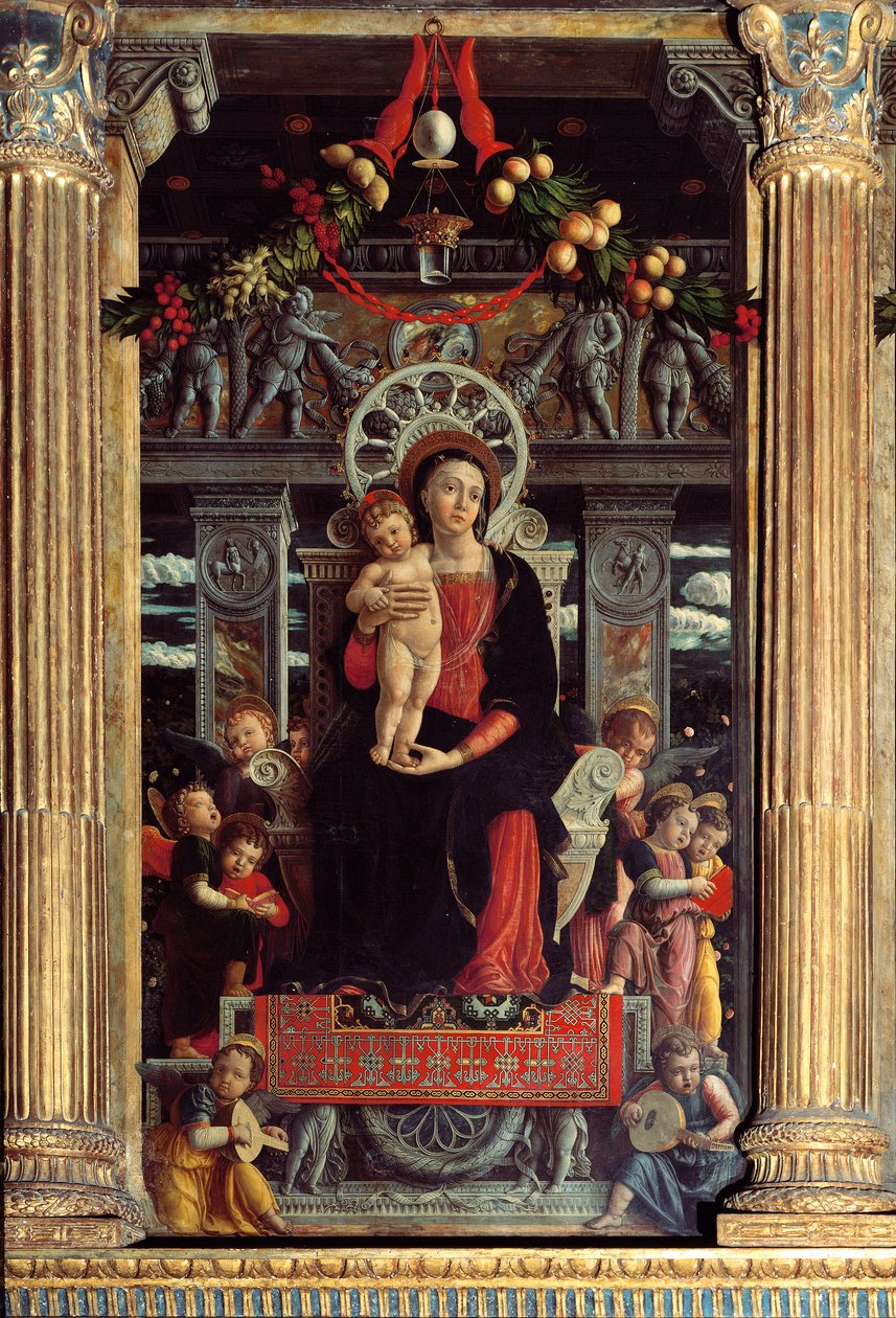 Retable de San Zeno : panneau central Madonna et l
