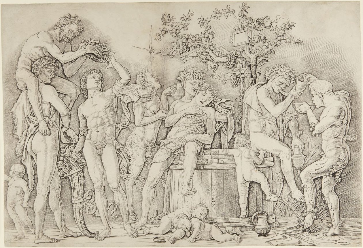 Bacchanale avec un pressoir à vin - Andrea Mantegna