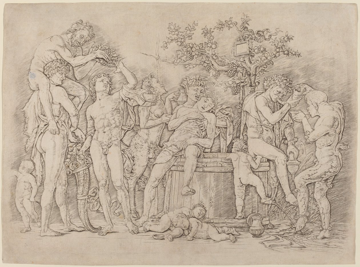 Bacchanale avec une cuve à vin - Andrea Mantegna