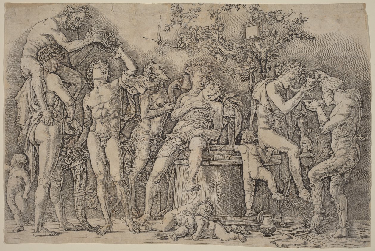 Bacchanale avec une cuve à vin - Andrea Mantegna