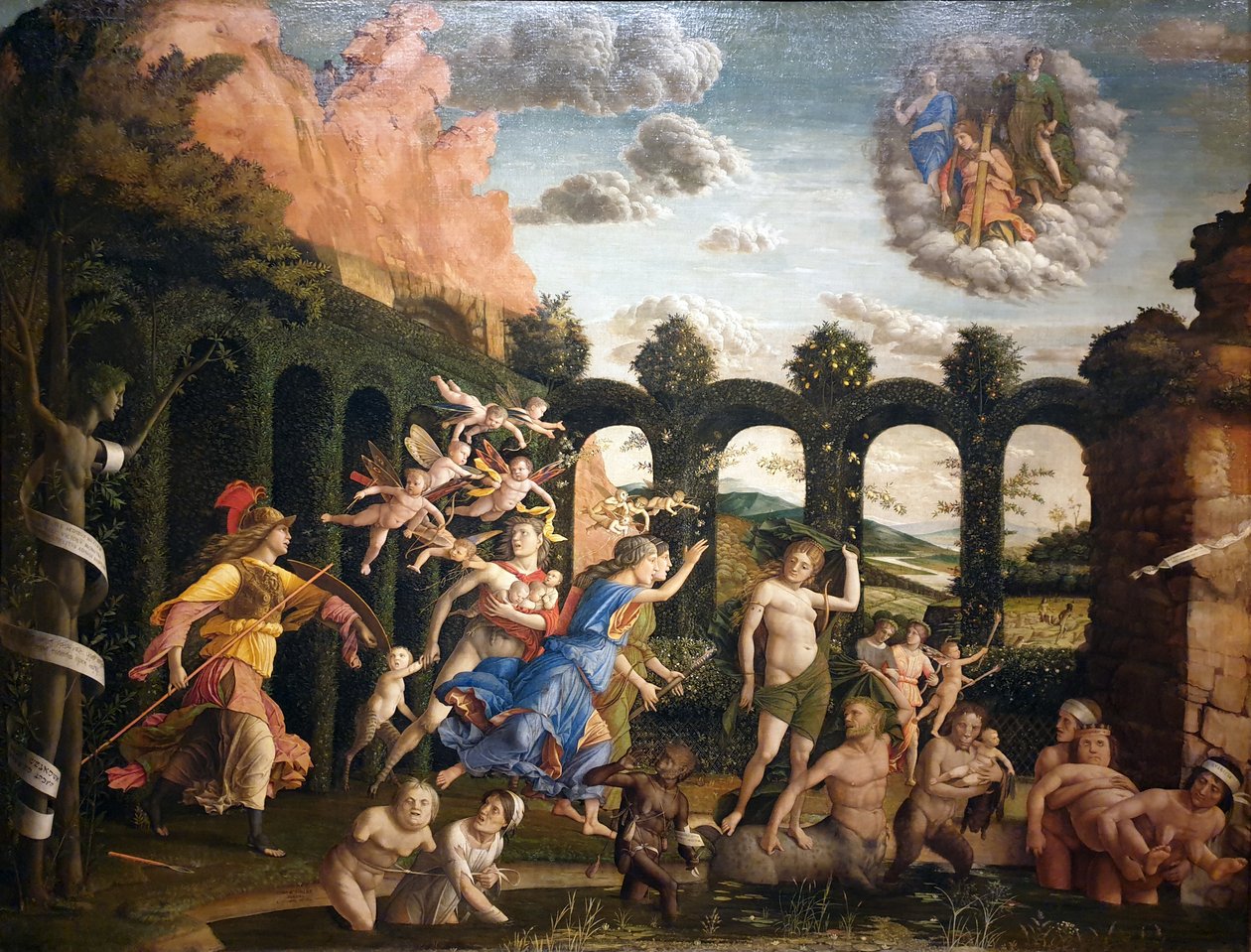 Allemand : Der Sieg der Tugend Minerva expulsant les vices du jardin de la vertu - Andrea Mantegna