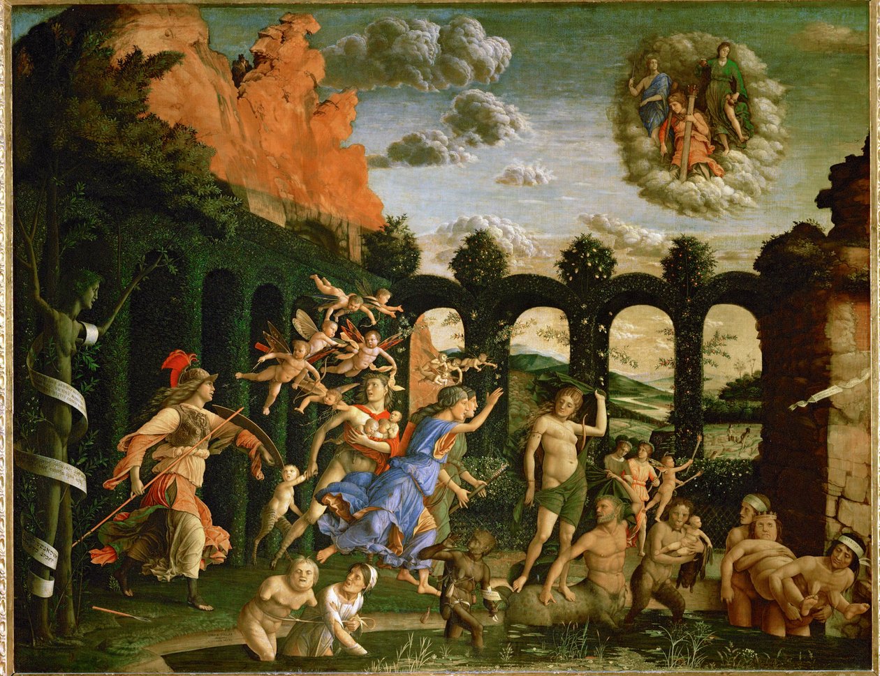 Minerve, la sagesse, la chasse aux vices du jardin de la vertu ... - Andrea Mantegna