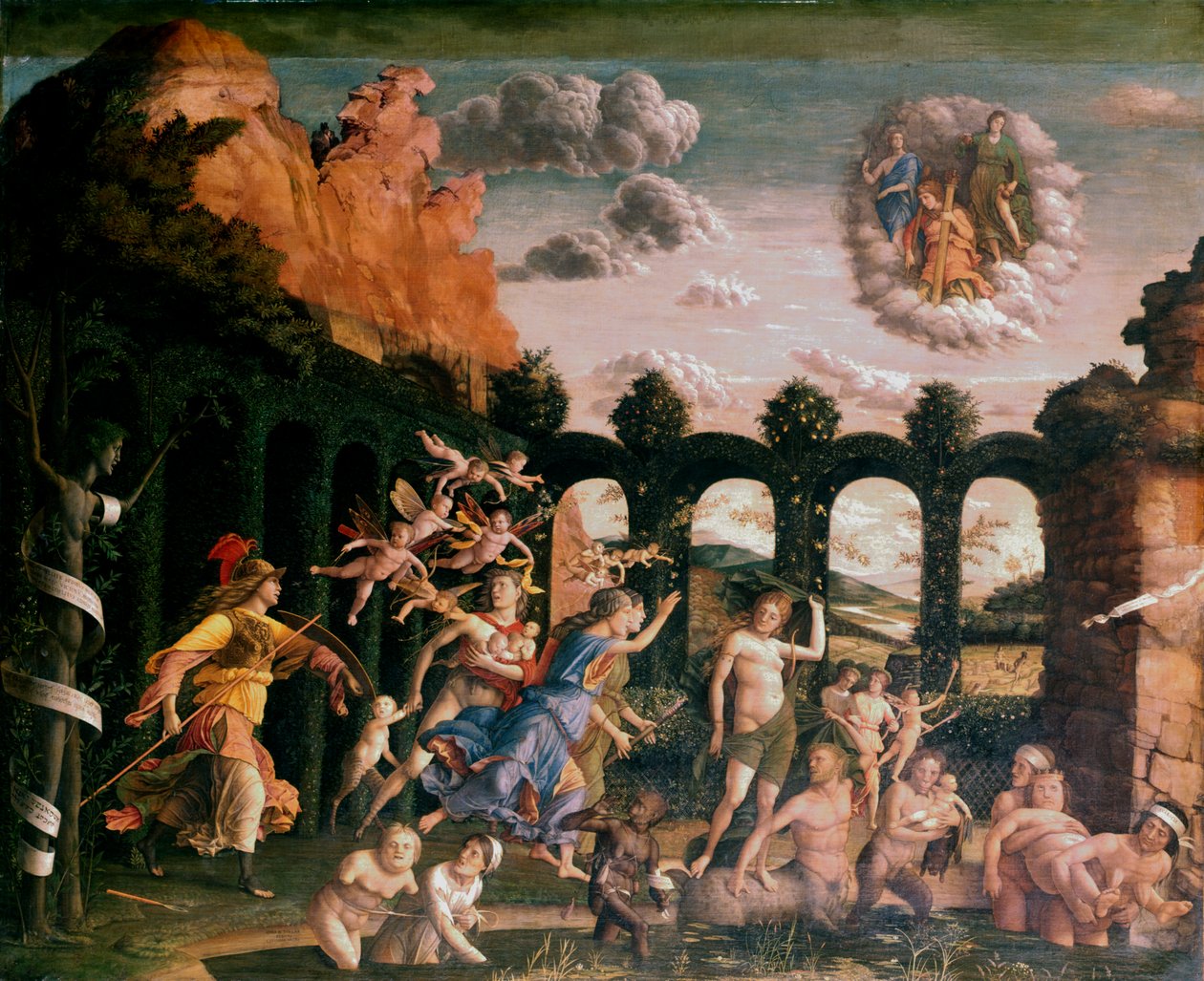 Minerve chassant les vices du jardin de la vertu, vers 1502 - Andrea Mantegna