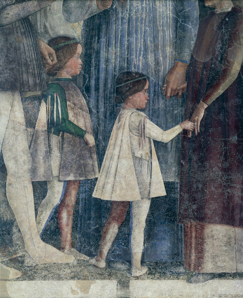 Sigismond et François II Gonzaga, détail du Mur de la Rencontre par Andrea Mantegna, Château de San Giorgio, Chambre des Époux ou Camera Picta, Mantoue - Andrea Mantegna