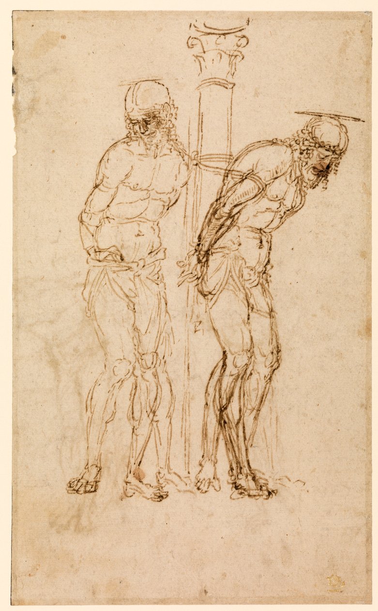 Études pour le Christ à la colonne (recto), c.1460-65 - Andrea Mantegna