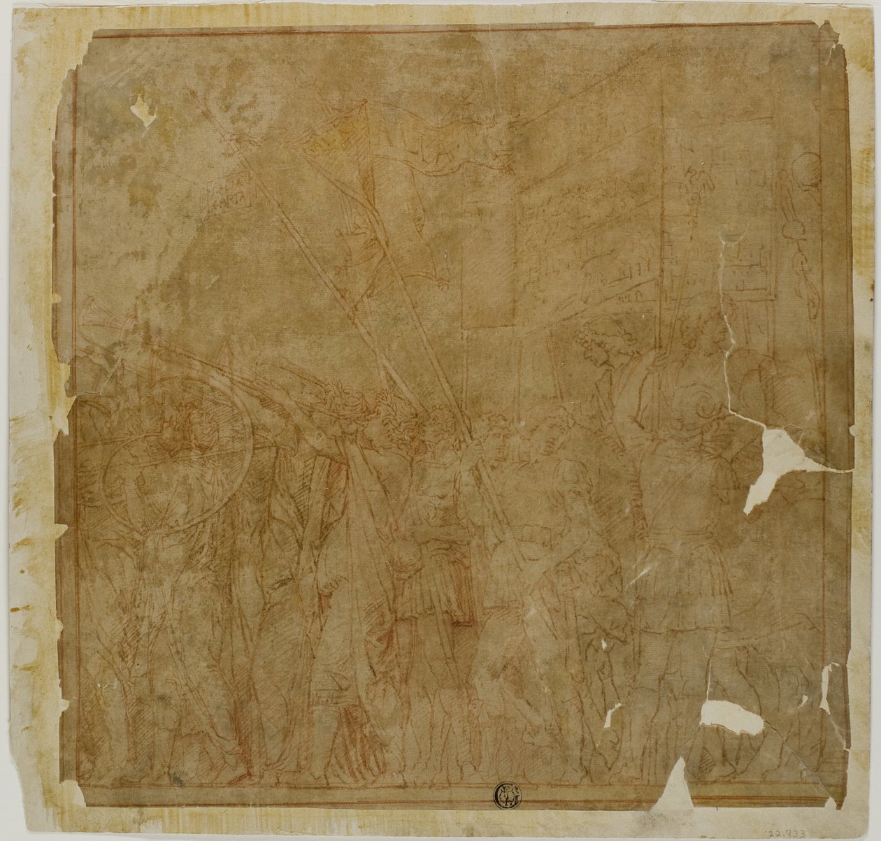 Étude pour les Triomphes de Jules César : Toile n° I - Andrea Mantegna