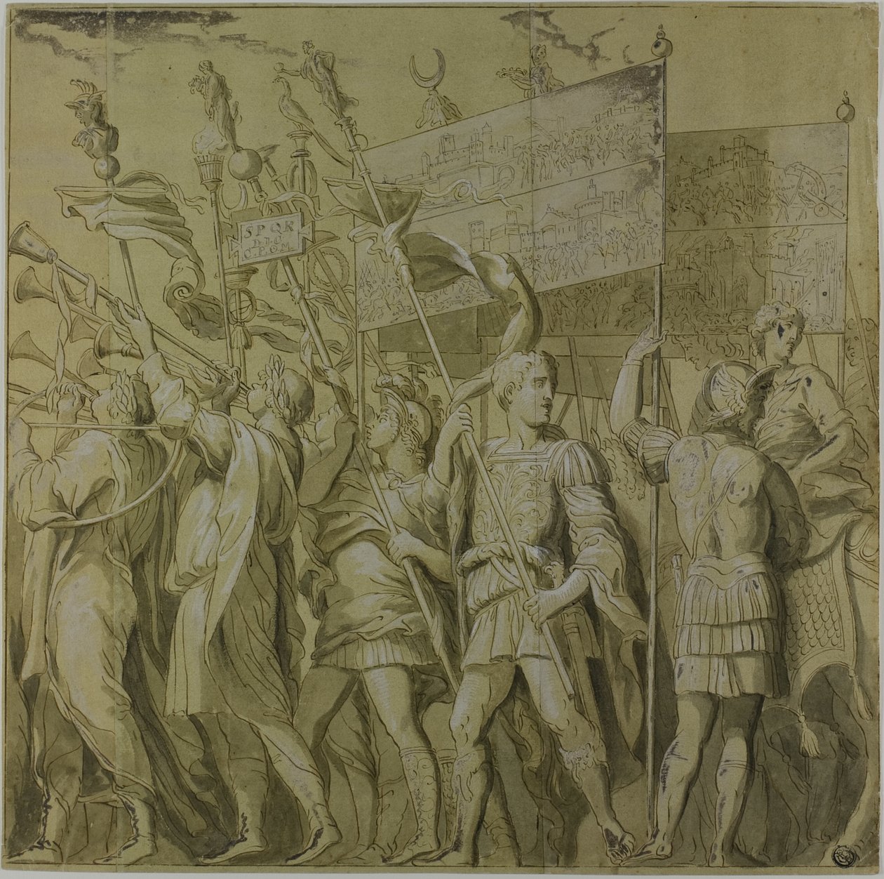 Triomphes de Jules César: Toile No. I - Andrea Mantegna