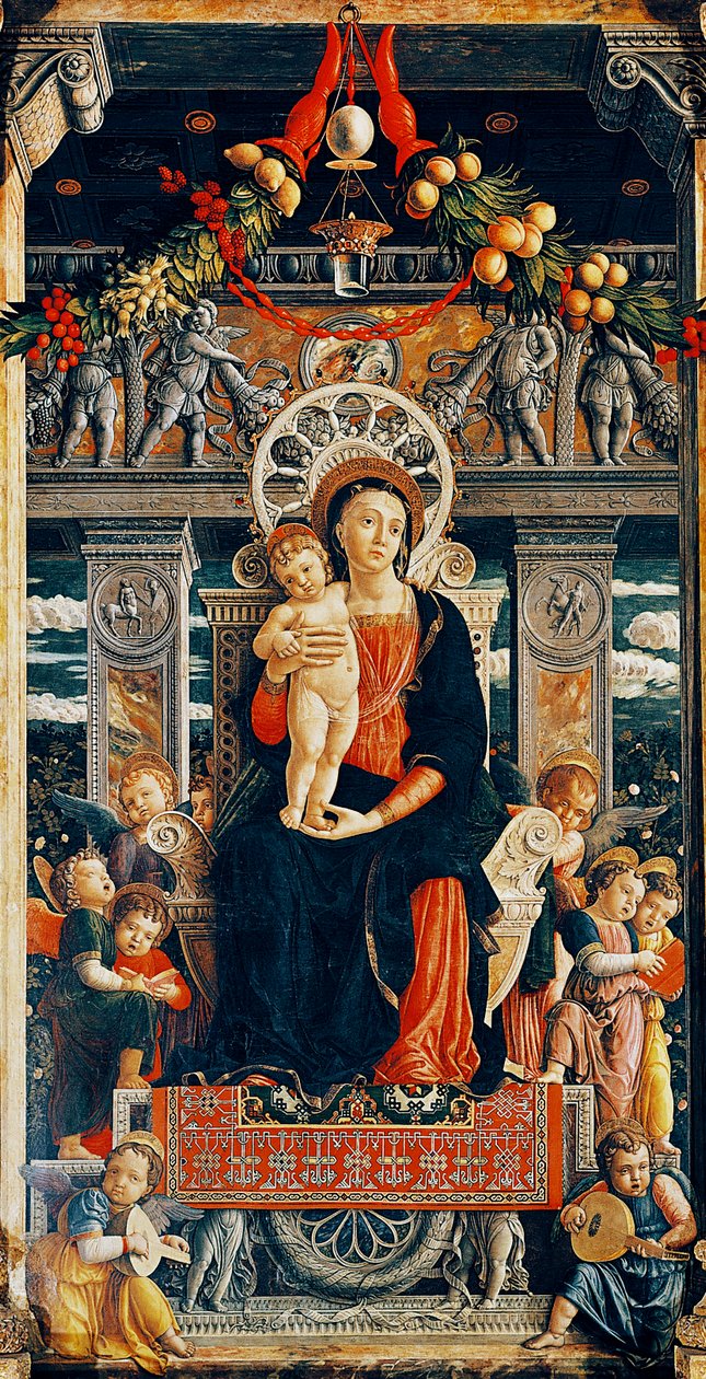 Vierge en majesté (détail) - Andrea Mantegna