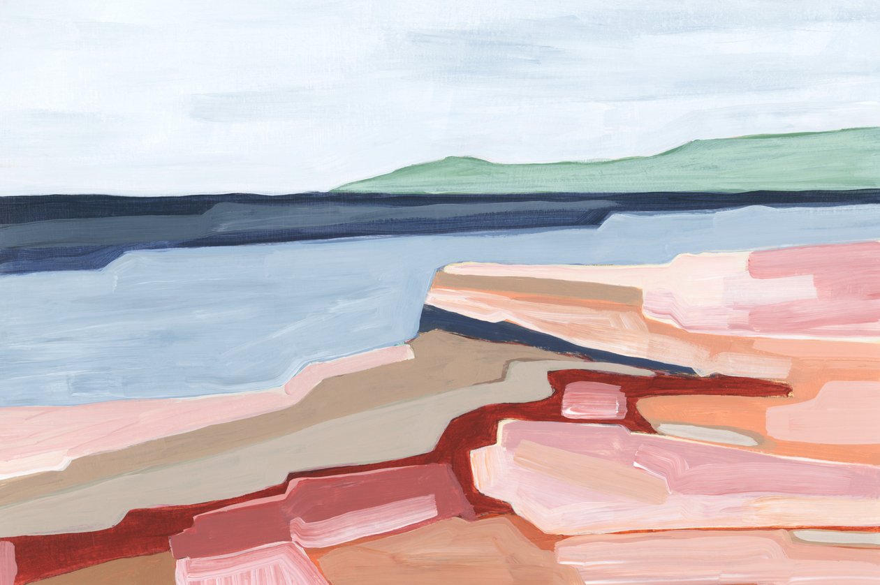 Couches de terre, 2023 (acrylique sur papier) - Andrea Mejia