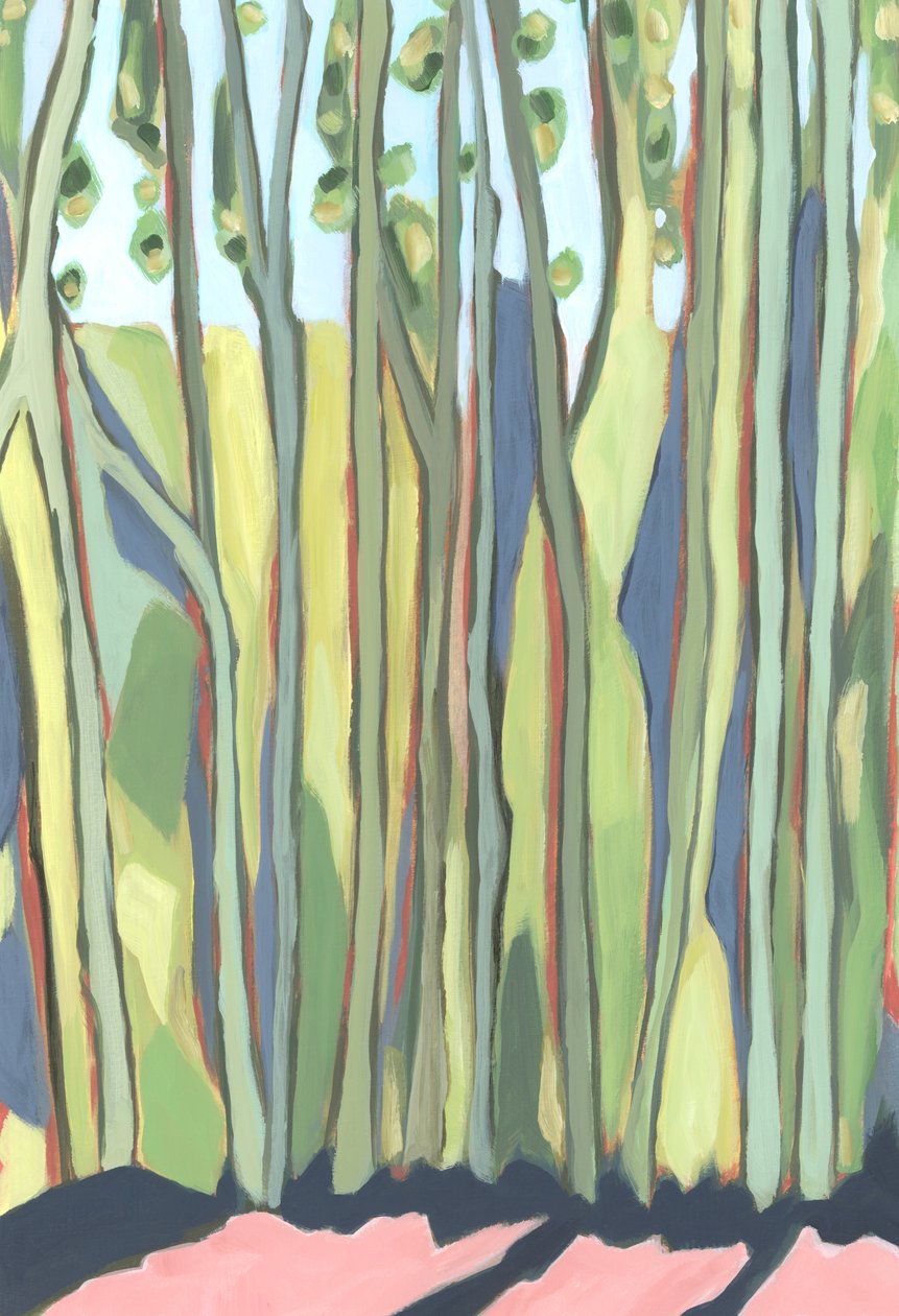 Matin dans la forêt, 2024 (acrylique sur papier) - Andrea Mejia