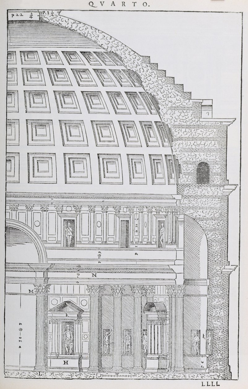 Coupe transversale du Panthéon, illustration d