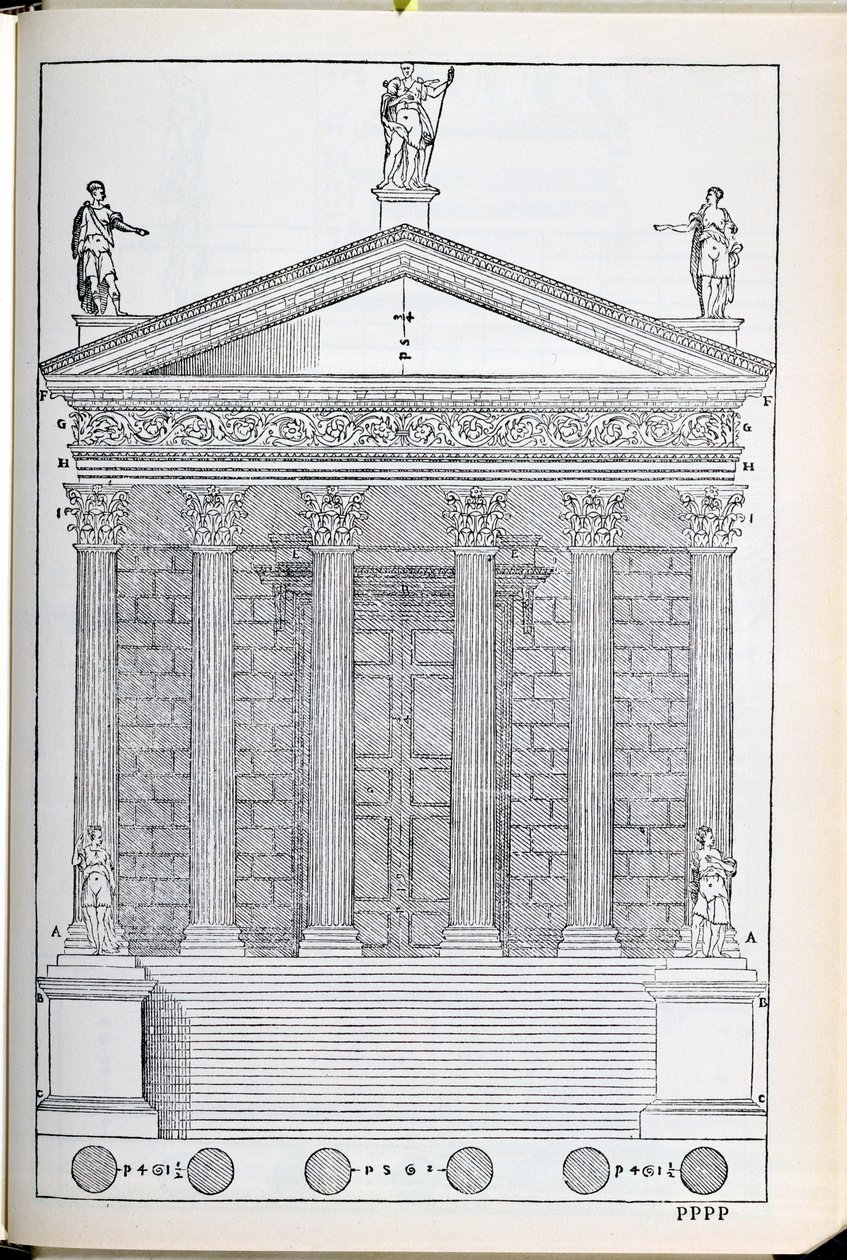 Élévation du Temple de Nîmes, illustration d