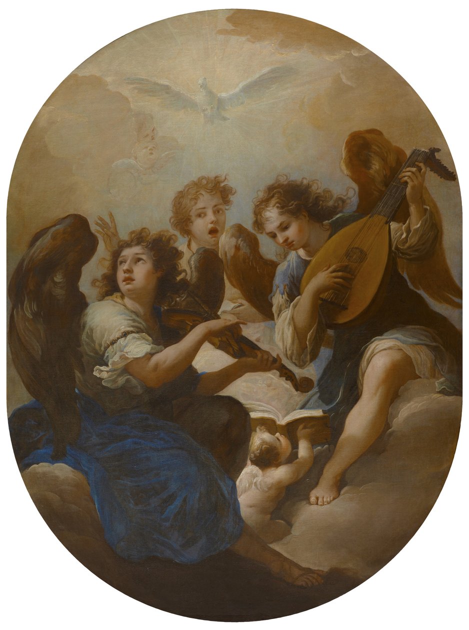Trois anges musiciens, avant 1720 - Andrea Procaccini