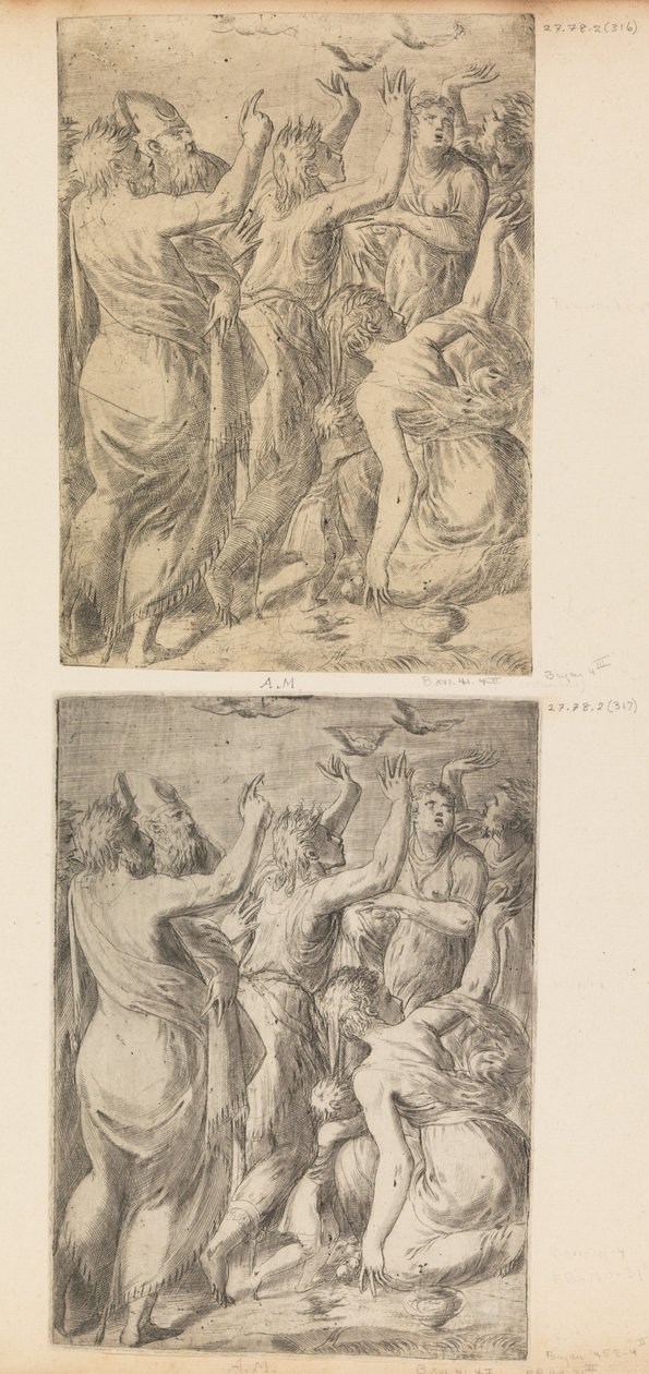 Moïse montrant les cailles aux Israélites, vers 1545 - Andrea Schiavone