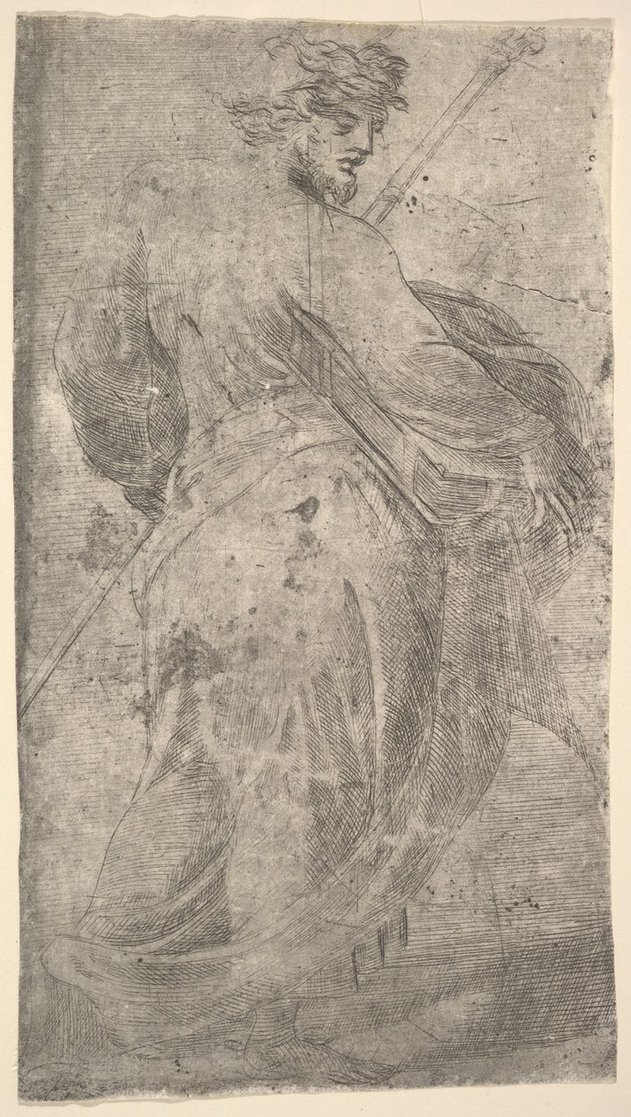 Saint Jacques le Majeur, un bâton dans la main gauche, un livre dans la main droite, de 