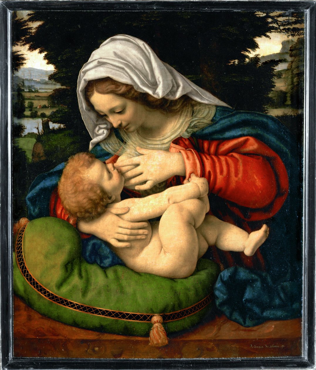 La Vierge au coussin vert - Madonna with green cushion ... - Andrea Solario