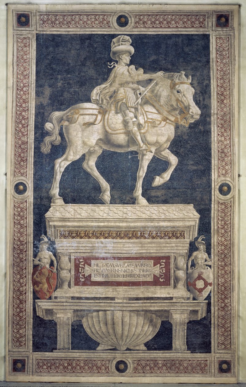 Monument équestre de Niccolò Marucci da Tolentino (d.1435), 1456 - Andrea del Castagno