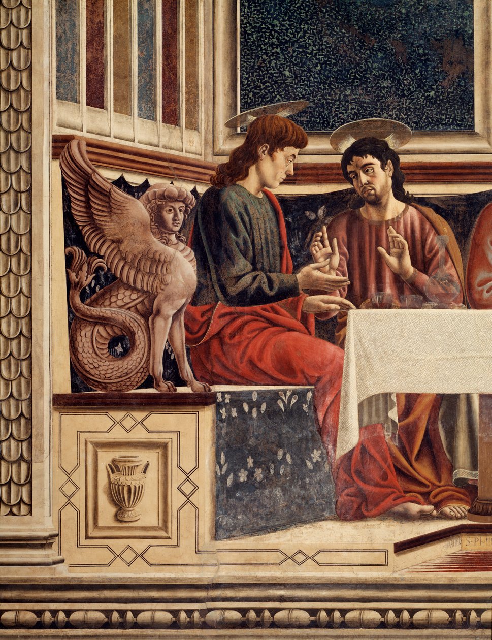 La Cène, détail de Philippe et Matthieu - Andrea del Castagno