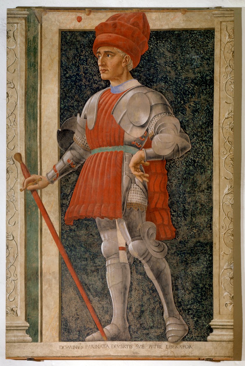 Portrait de Farinata degli Uberti, aristocrate et chef militaire italien - Andrea del Castagno