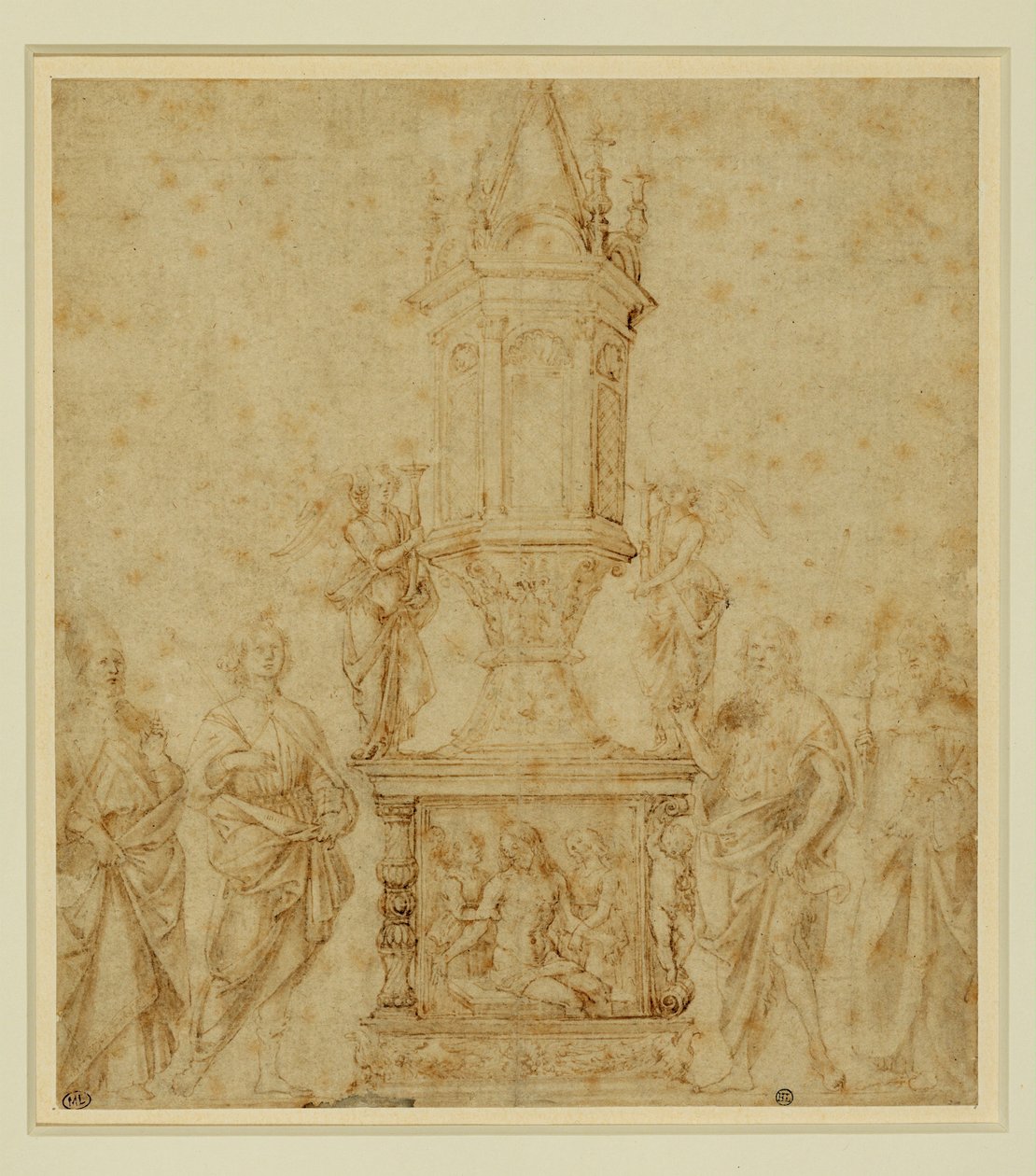École de Verrocchio. Reliquaire entre une sainte ... - Andrea del Verrocchio
