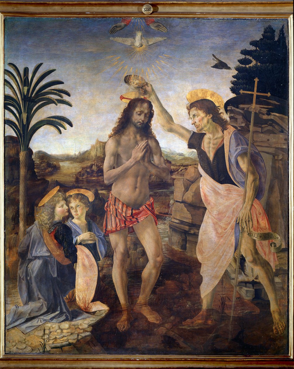 Le baptême du Christ - Andrea del Verrocchio